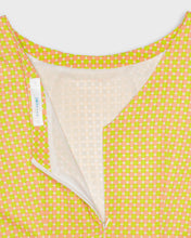 Load image into Gallery viewer, Boat neck dress with a two tone dots pattern
