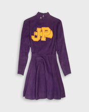 Load image into Gallery viewer, Purple corduroy long sleeve cheerleader dress
