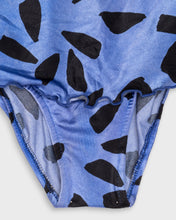 Load image into Gallery viewer, Light blue printed tie up one-piece swimsuit
