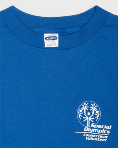 Special Olympics blue t-shirt