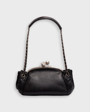 Load image into Gallery viewer, Chanel kiss lock black accordion bag
