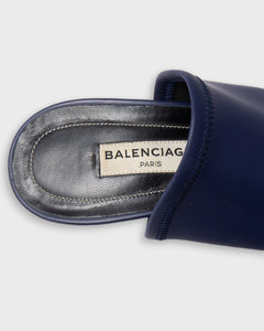 Balenciaga Navy Neoprene Glove Open Toe Mules