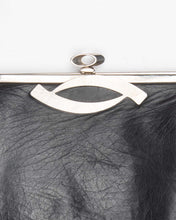 Load image into Gallery viewer, Black leather thin strap shoulder bag
