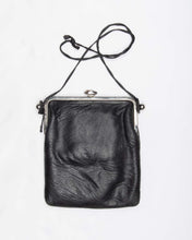 Load image into Gallery viewer, Black leather thin strap shoulder bag
