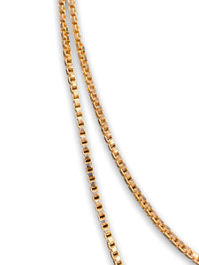 Gold double layered chain necklace