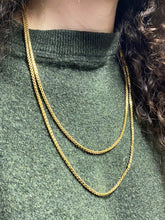 Load image into Gallery viewer, Gold double layered chain necklace
