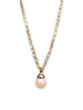 Load image into Gallery viewer, Pearl Drop Gold Chain Necklace
