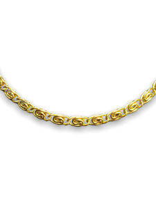 Gold swirl chain necklace