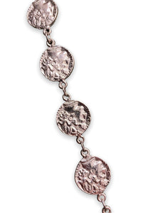 Silver roman coin necklace