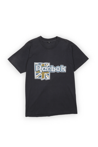Reebok spellout dark grey graphic t-shirt