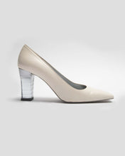 Load image into Gallery viewer, Charles jourdan white shoes with transparent heel
