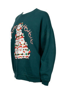 Dark green Christmas Santa long sleeve Sweatshirt