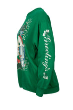 Load image into Gallery viewer, Green Christmas Walt Disney Mickey and Minnie jumper
