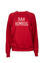 Load image into Gallery viewer, Red Christmas slogan Bah Humbug long sleeve jumper
