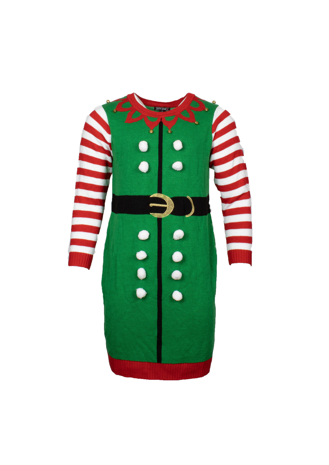Christmas Elf-suit long sleeve knit dress