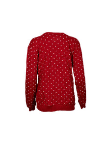 Polka dot red christmas elf design jumper