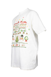White t-shirt with Christmas design