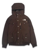 Load image into Gallery viewer, The North Face brown quilted hooded jacket
