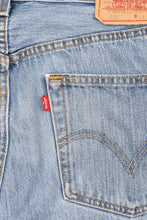 Load image into Gallery viewer, Levi&#39;s 501 distressed blue straight leg jeans
