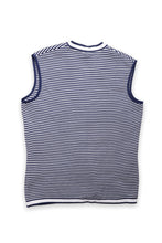 Load image into Gallery viewer, Navy and white striped knit gilet
