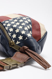 USA Flag Leather Bum bag